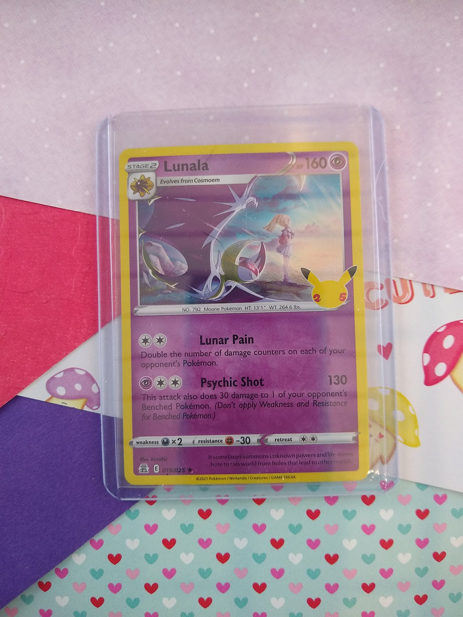 Pokemon TCG Lunala Celebrations Holographic Card 015/025