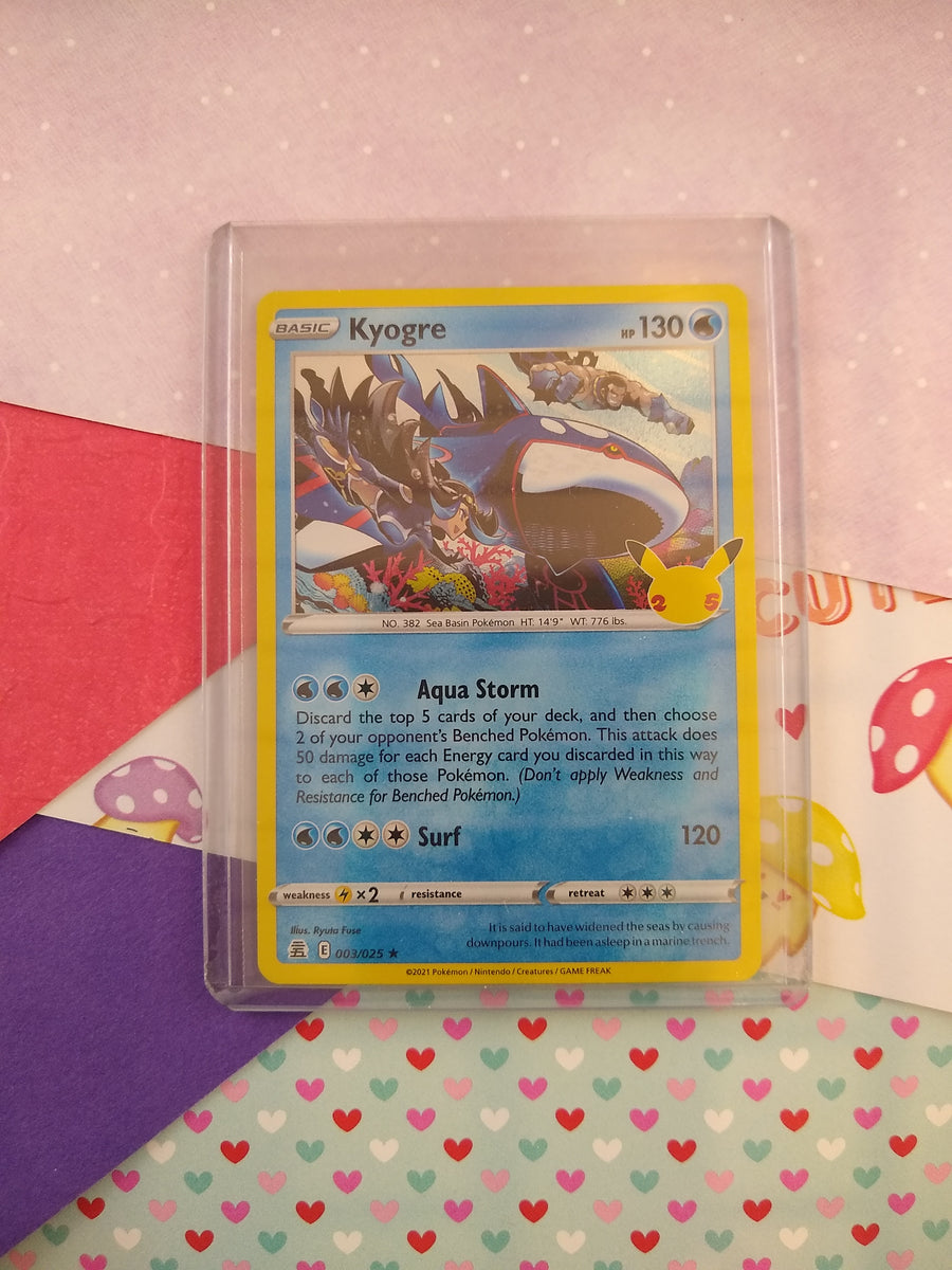 Pokemon TCG Kyogre Celebrations Holographic Card 003/025 - NM Pfaltzcraftsmore Pokemon TCG Kyogre Celebrations Holographic Card 003/025 - NM Pfaltzcraftsmore