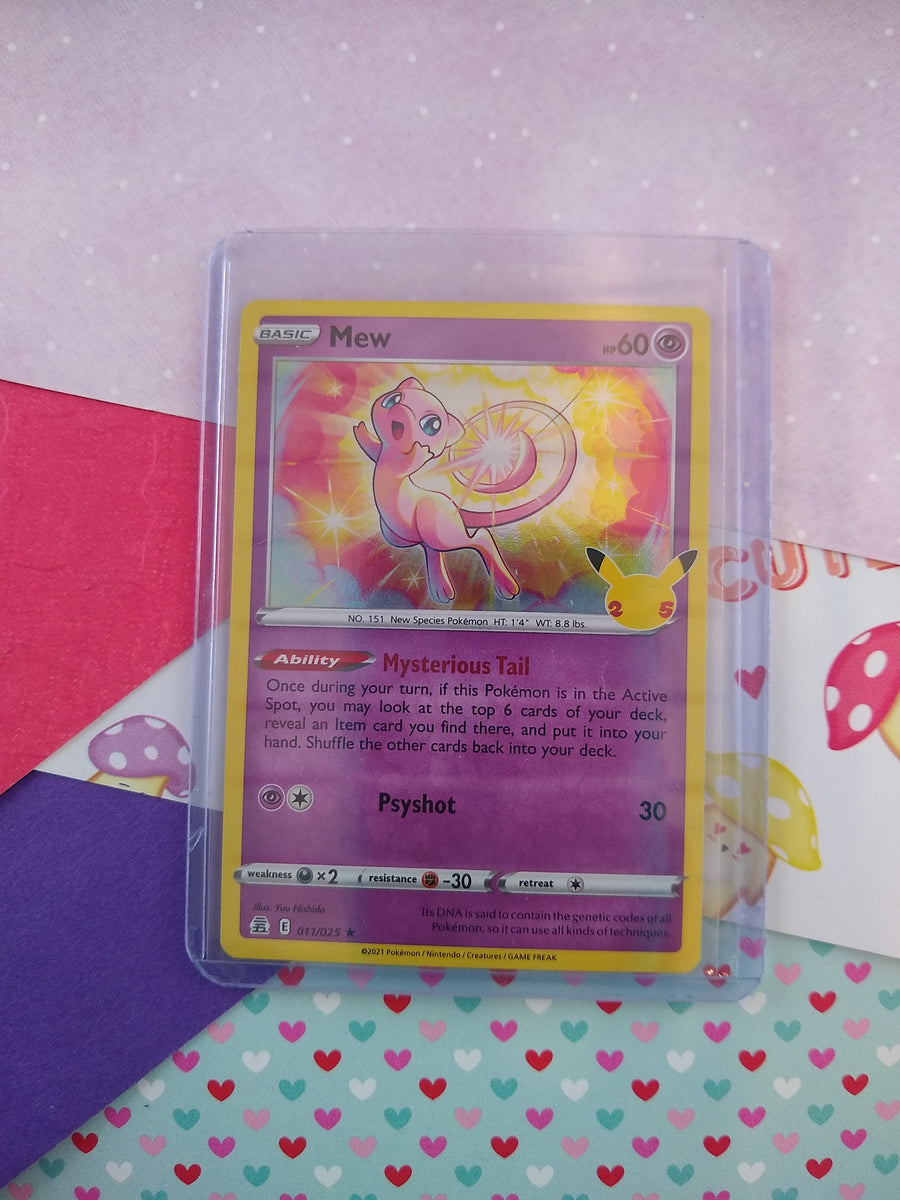 Pokemon TCG Mew Celebrations Holographic Card 011/025 - NM   Pfaltzcraftsmore
