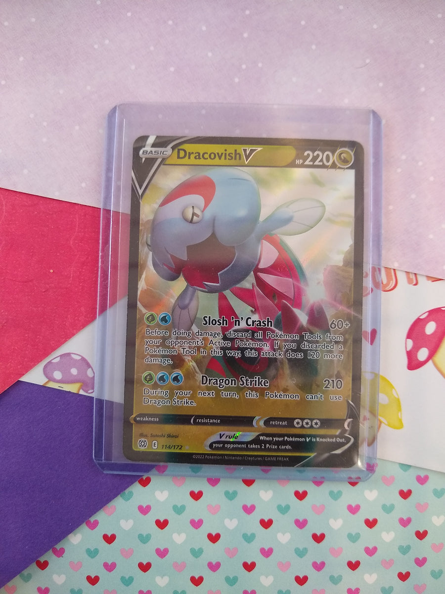 Pokemon TCG Ultra Rare Dracovish V Brilliant Stars Full Art Holo Card