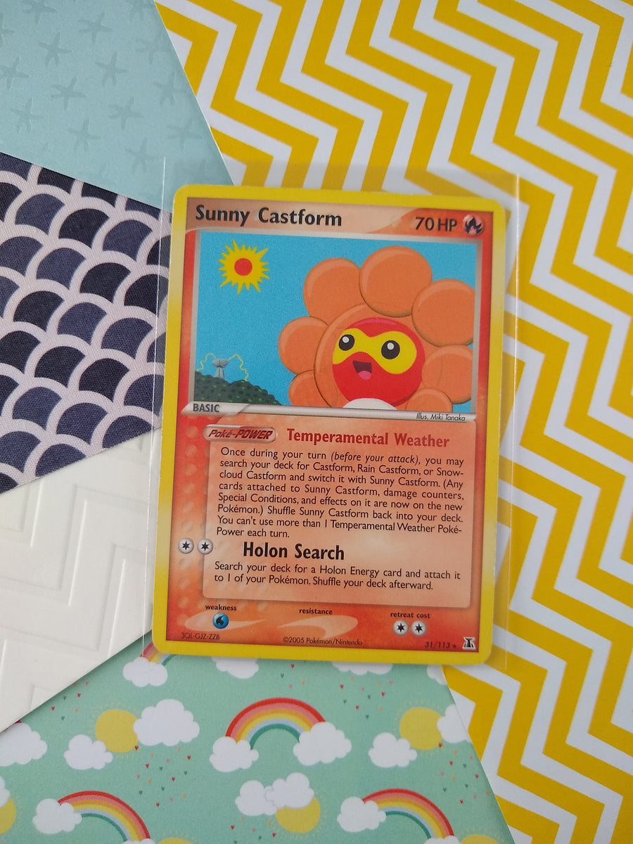 pokemon castform card Pokemon TCG Rare Sunny Castform EX Delta Species Non-Holo Pokemon Card – Pfaltzcraftsmore