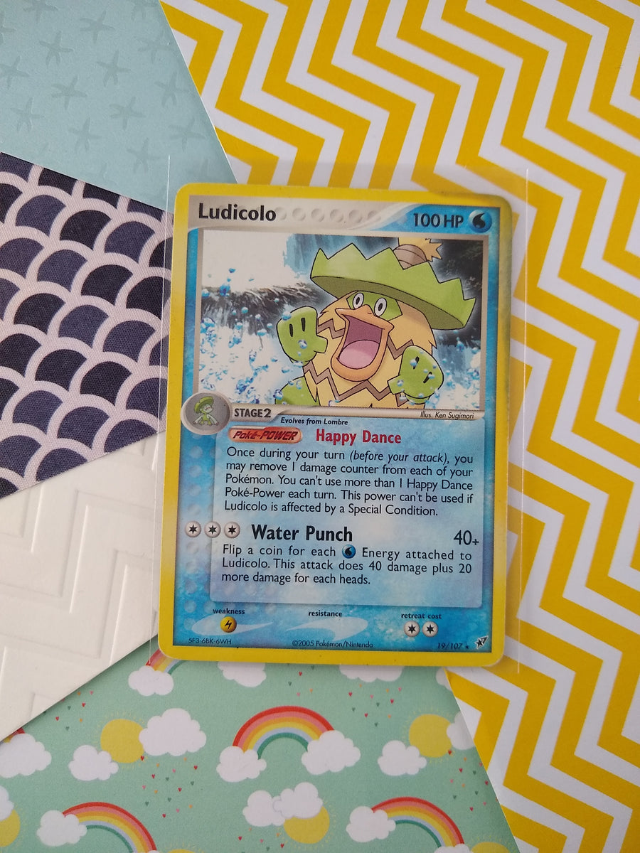 Vintage Rare - Ludicolo EX Deoxys Non-Holo Pokemon Card 19/107