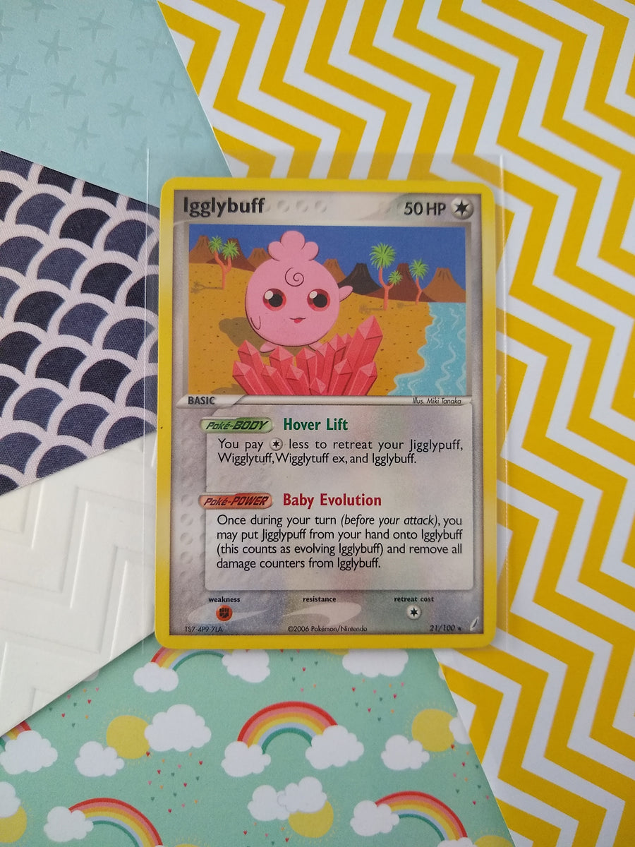 Vintage Rare - Igglybuff EX Crystal Guardians Non-Holo Pokemon Card 21 Pfaltzcraftsmore Vintage Rare - Igglybuff EX Crystal Guardians Non-Holo Pokemon Card 21 Pfaltzcraftsmore