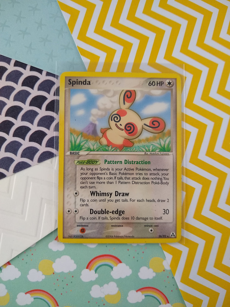 spinda pokemon card value Vintage Rare - Spinda EX Legend Maker Non-Holo Pokemon Card 26/92