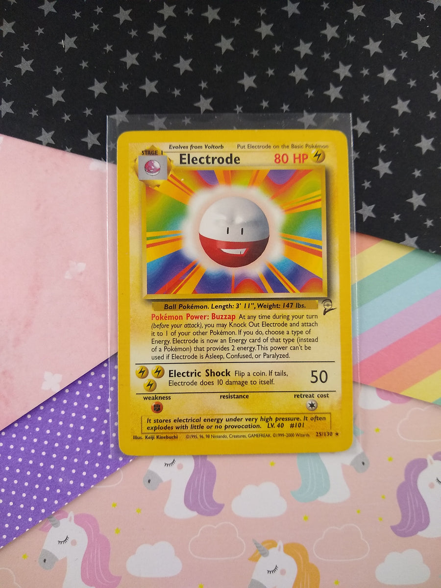 Vintage Rare - Electrode Base Set 2 Non-Holo Pokemon Card 25/130 - VG Pfaltzcraftsmore Vintage Rare - Electrode Base Set 2 Non-Holo Pokemon Card 25/130 - VG Pfaltzcraftsmore