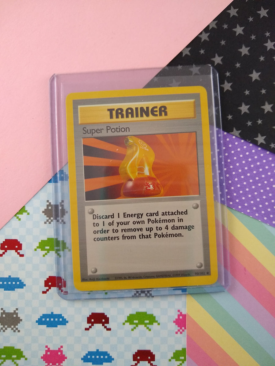 Vintage Uncommon - Super Potion Base Non-Holo Pokemon Card 90/102 - NM Pfaltzcraftsmore Vintage Uncommon - Super Potion Base Non-Holo Pokemon Card 90/102 - NM Pfaltzcraftsmore