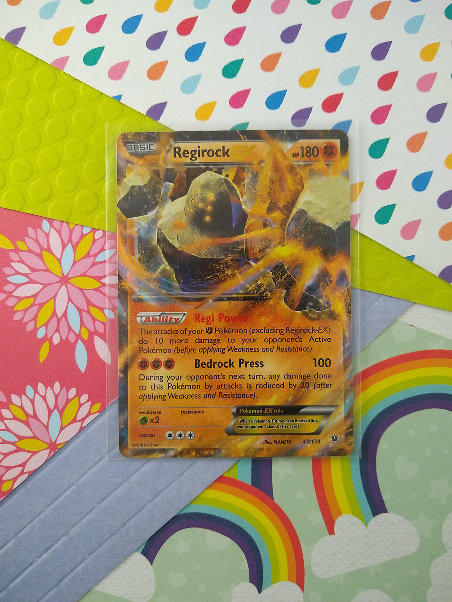 Pokemon TCG - Regirock EX Fates Collide Full Art Holo Card 43/124 - VG Pfaltzcraftsmore Pokemon TCG - Regirock EX Fates Collide Full Art Holo Card 43/124 - VG Pfaltzcraftsmore