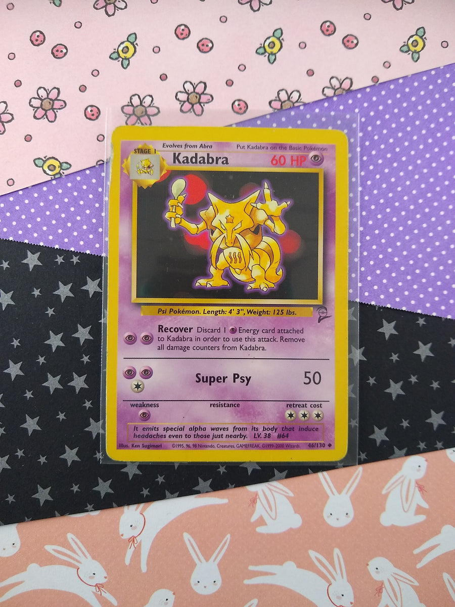 Vintage Uncommon - Kadabra Base Set 2 Non-Holo Pokemon Card 46/130