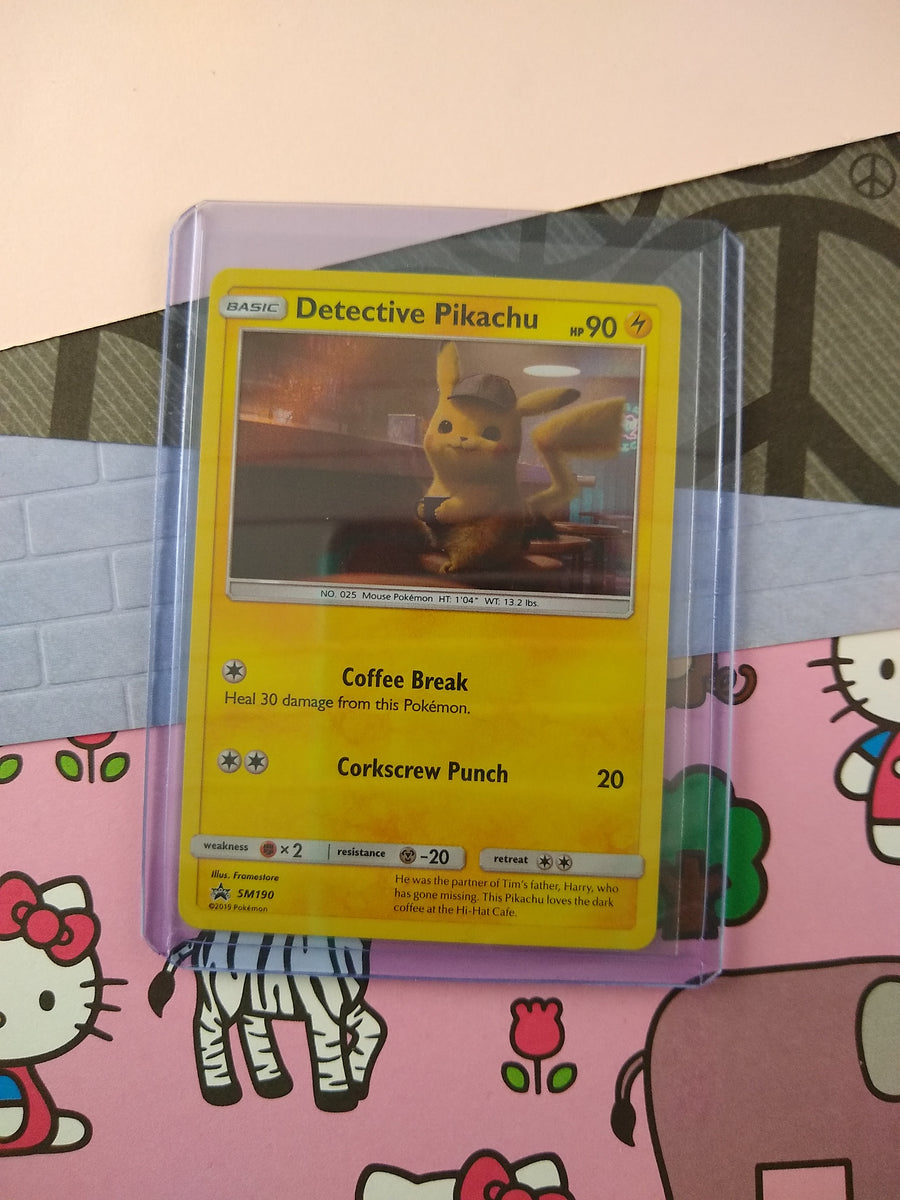 Pokemon TCG - Detective Pikachu Sun & Moon Promo Holographic Card SM19 Pfaltzcraftsmore Pokemon TCG - Detective Pikachu Sun & Moon Promo Holographic Card SM19 Pfaltzcraftsmore