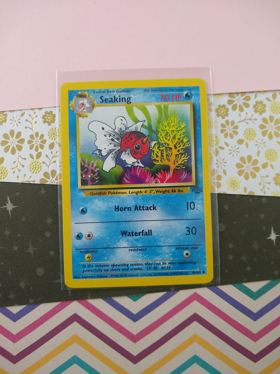 Vintage Uncommon - Seaking Jungle Non-Holo Pokemon Card 46/64 - VG (C) Pfaltzcraftsmore Vintage Uncommon - Seaking Jungle Non-Holo Pokemon Card 46/64 - VG (C) Pfaltzcraftsmore