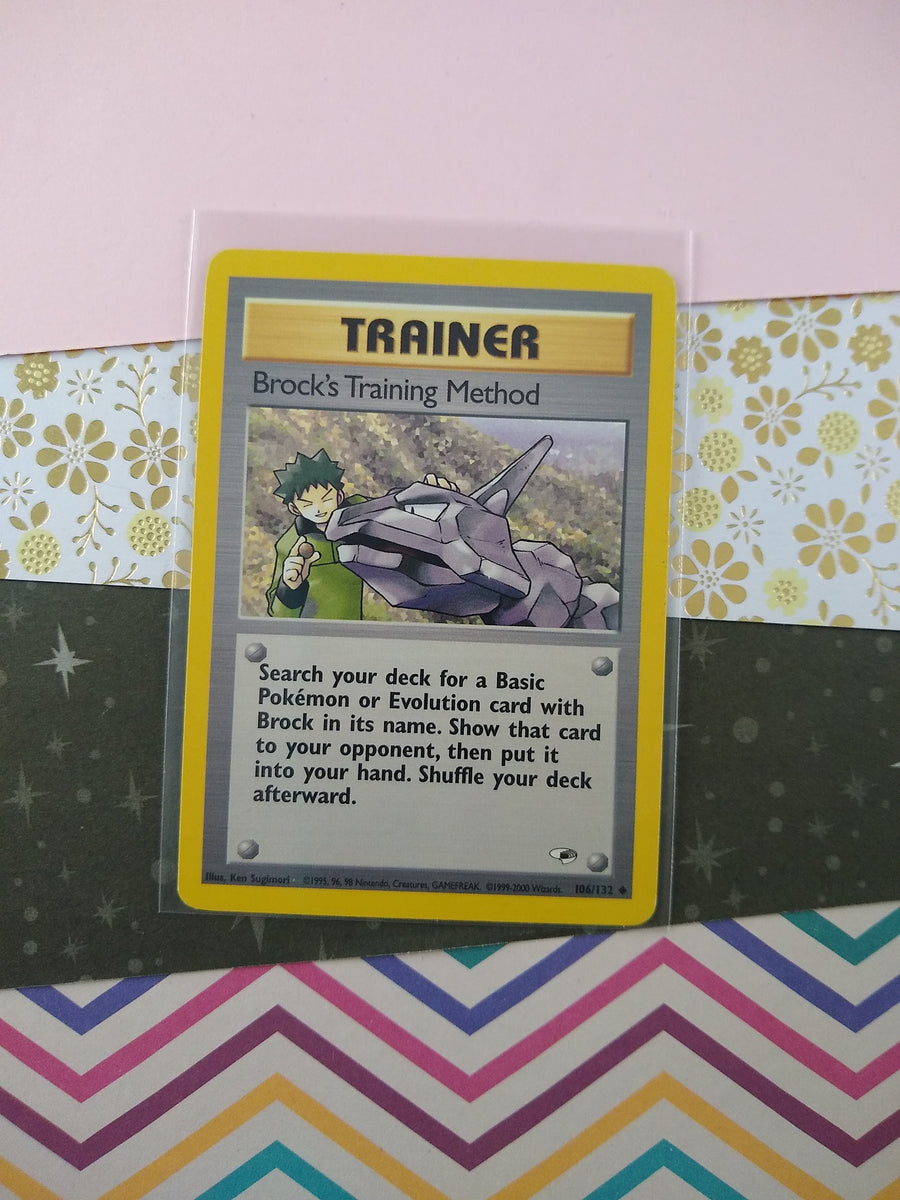 brock pokemon trainer card Vintage Uncommon