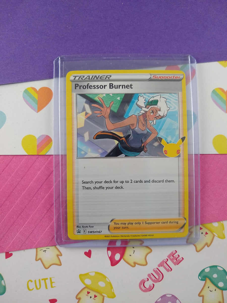 Pokemon TCG Professor Burnet Celebrations Non-Holo Trainer Card SWSH16 – Pfaltzcraftsmore