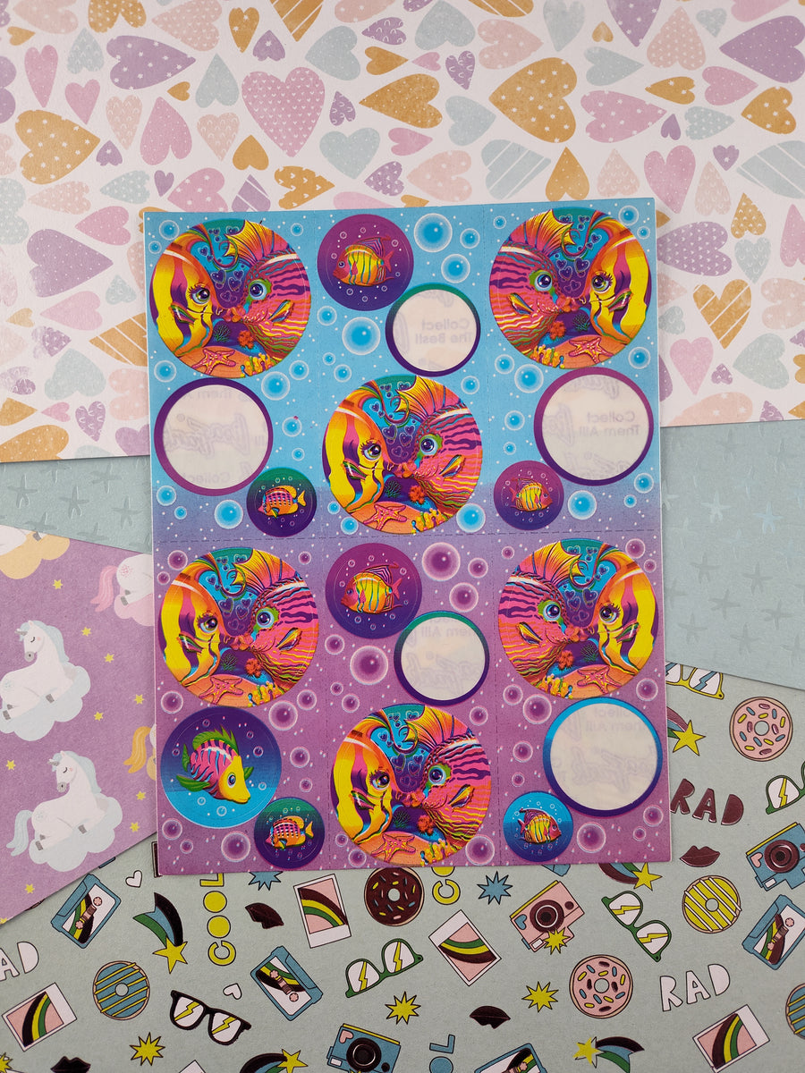 HTF VTG Lisa Frank Y2k Partial S396 Aliens Sticker Sheet outlets