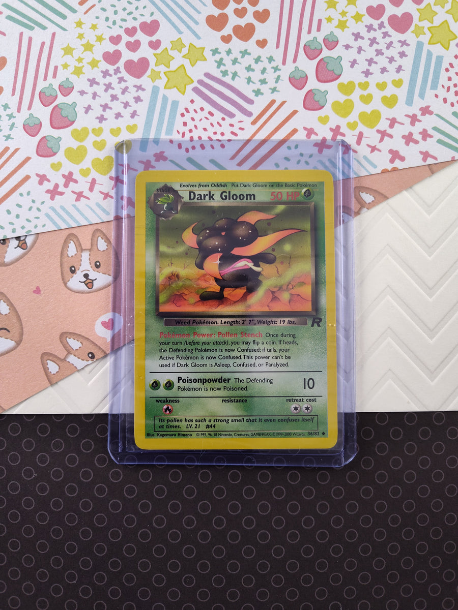 Vintage Uncommon - Dark Gloom Team Rocket Non-Holo Pokemon Card 36/82 Pfaltzcraftsmore Vintage Uncommon - Dark Gloom Team Rocket Non-Holo Pokemon Card 36/82 Pfaltzcraftsmore