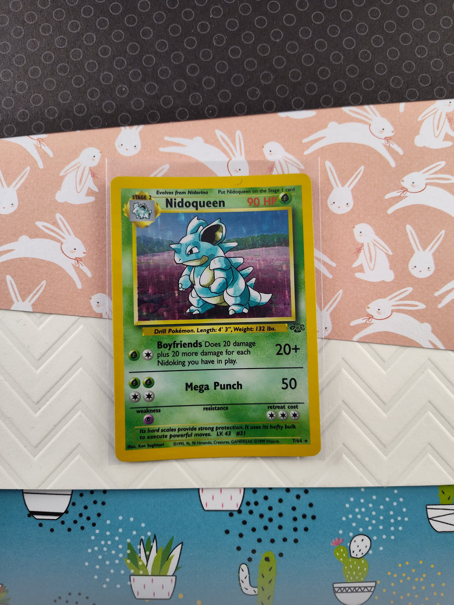Vintage Rare - Nidoqueen Jungle Holographic Pokemon Card 7