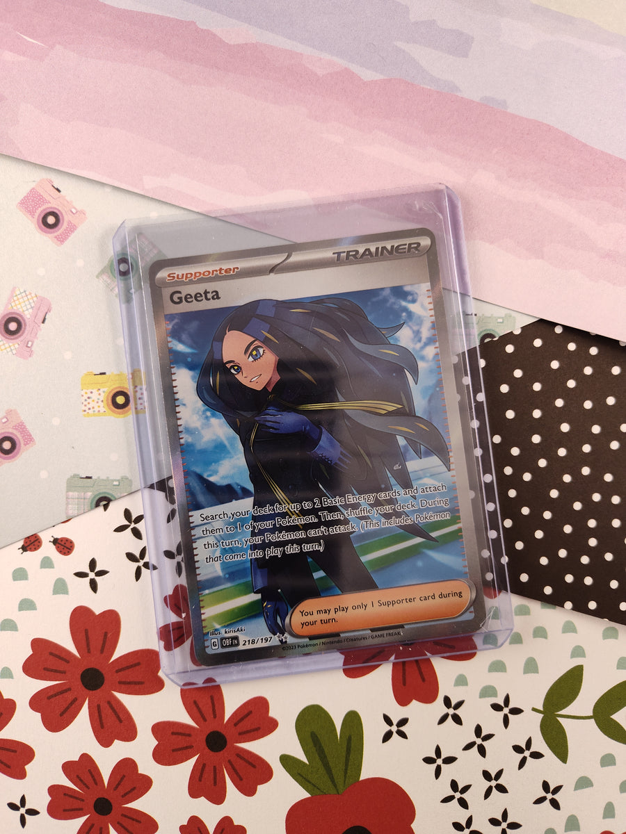 Pokemon TCG - Geeta Obsidian Flames Full Art Holo Card 218/197 - NM Pokemon TCG - Geeta Obsidian Flames Full Art Holo Card 218/197 - NM
