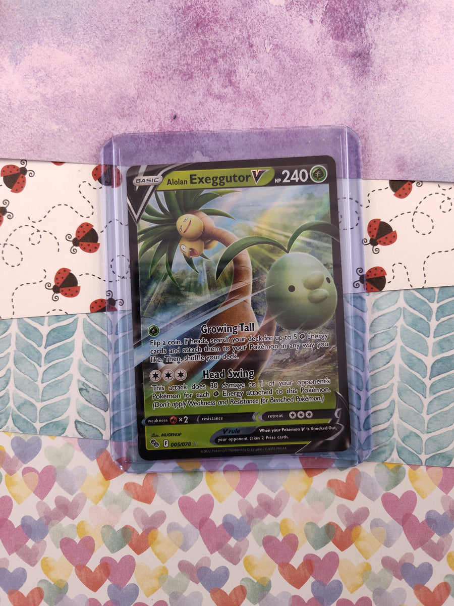 Pokemon TCG - Alolan Exeggutor V Pokemon GO Full Art Holo Card 005/078 Pfaltzcraftsmore Pokemon TCG - Alolan Exeggutor V Pokemon GO Full Art Holo Card 005/078 Pfaltzcraftsmore