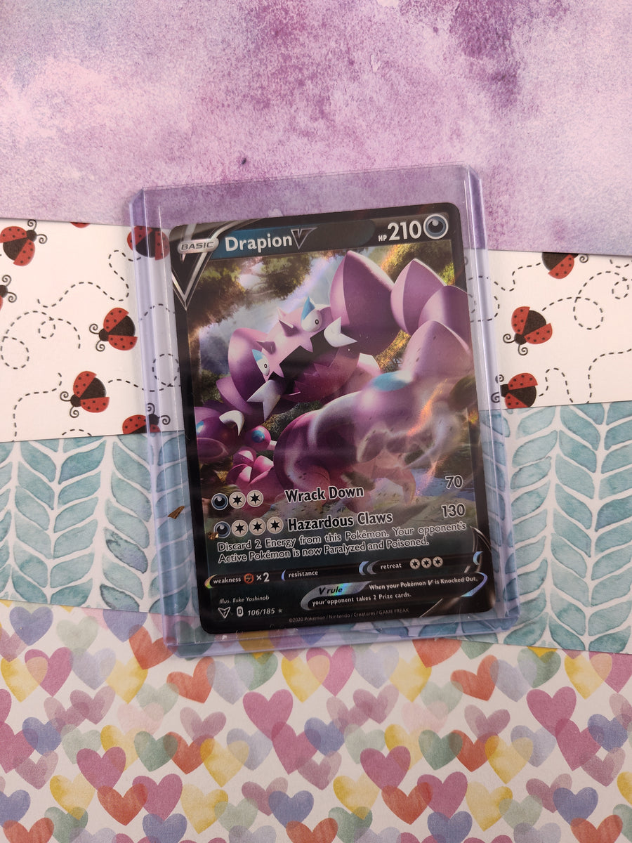 Pokemon TCG - Drapion V Vivid Voltage Full Art Holo Card 106/185 - NM   Pfaltzcraftsmore