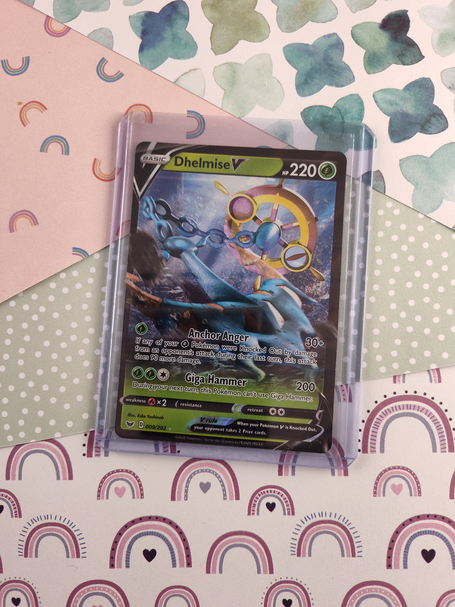 Pokemon TCG - Dhelmise V Sword & Shield Full Art Holo Card 009/202 - N Pfaltzcraftsmore Pokemon TCG - Dhelmise V Sword & Shield Full Art Holo Card 009/202 - N Pfaltzcraftsmore