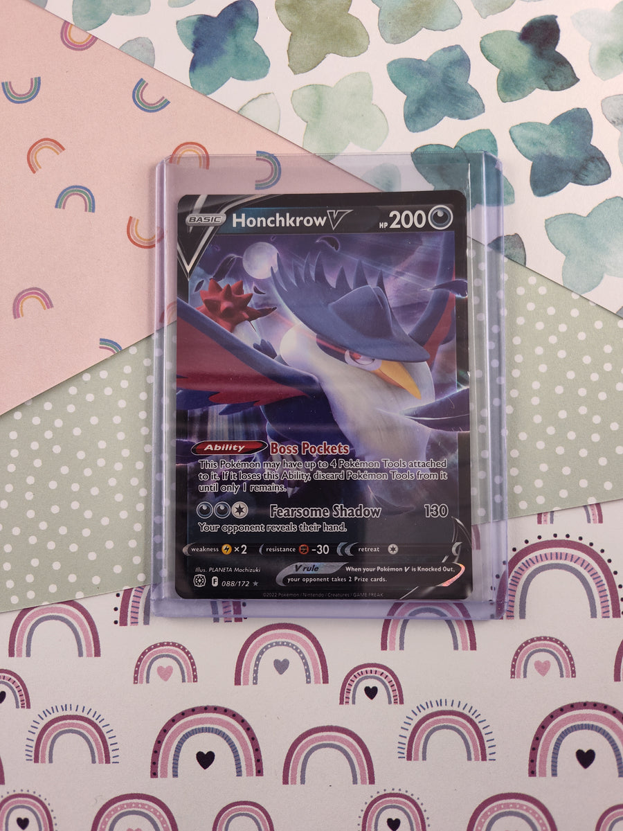 Pokemon TCG - Honchkrow V Brilliant Stars Full Art Holo Card 088/172