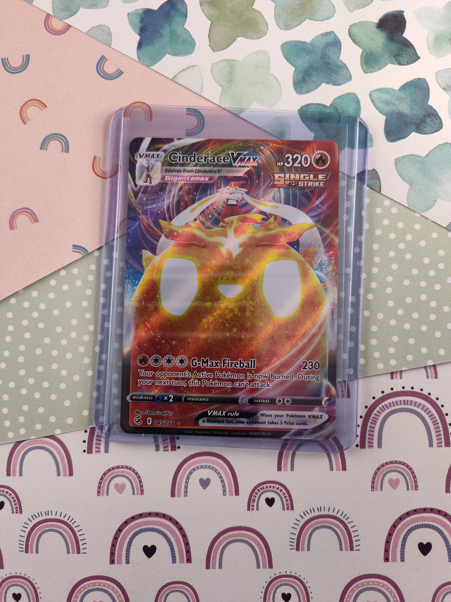 Pokemon TCG - Cinderace VMAX Fusion Strike Full Art Holo Card 045/264 Pfaltzcraftsmore Pokemon TCG - Cinderace VMAX Fusion Strike Full Art Holo Card 045/264 Pfaltzcraftsmore