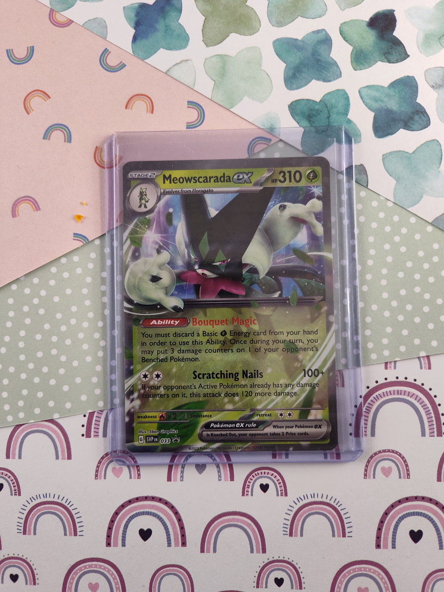 meowscarada pokemon card Pokemon TCG - Meowscarada ex Promo Full Art Holo Card SVP 033