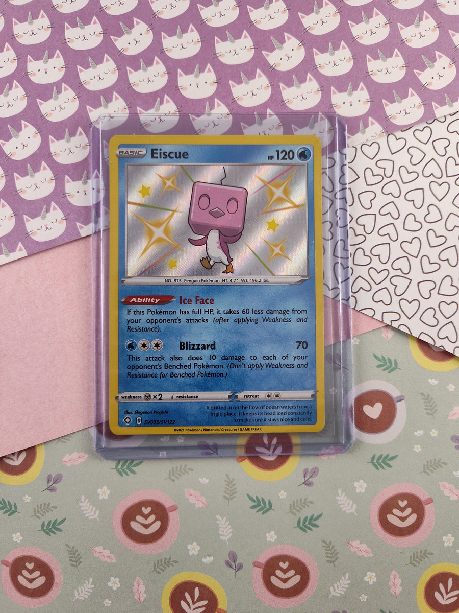 Pokemon TCG Rare Eiscue Shining Fates Shiny Vault Holo Card SV035/SV12 Pokemon TCG Rare Eiscue Shining Fates Shiny Vault Holo Card SV035/SV12