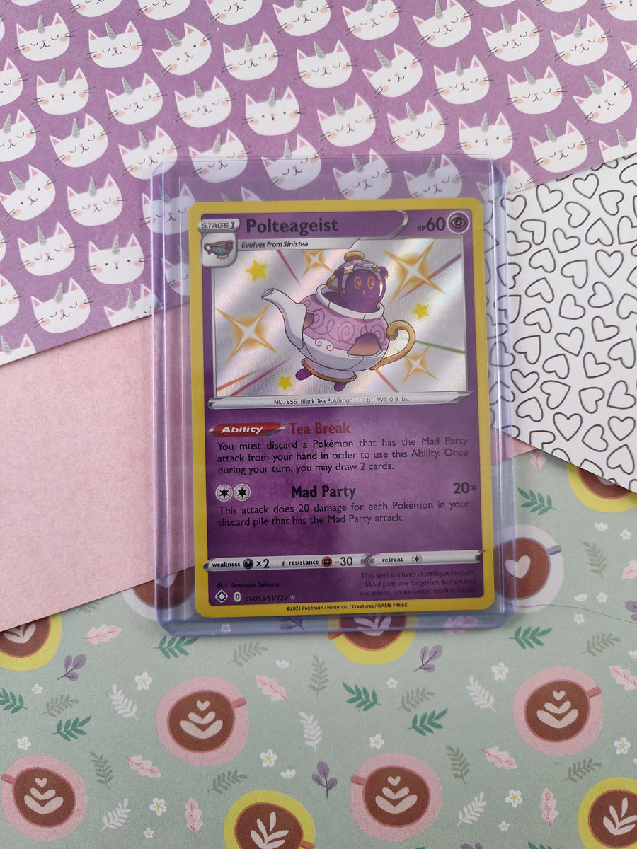 Pokemon TCG Rare Polteageist Shining Fates Shiny Vault Holo Card SV053   Pfaltzcraftsmore