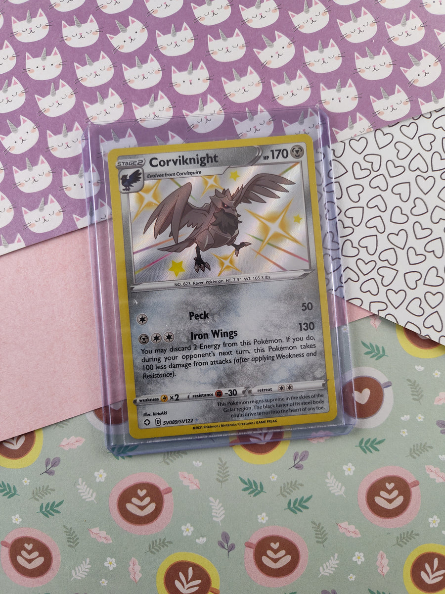 Pokemon TCG Rare Corviknight Shining Fates Shiny Vault Holo Card SV089 –  Pfaltzcraftsmore