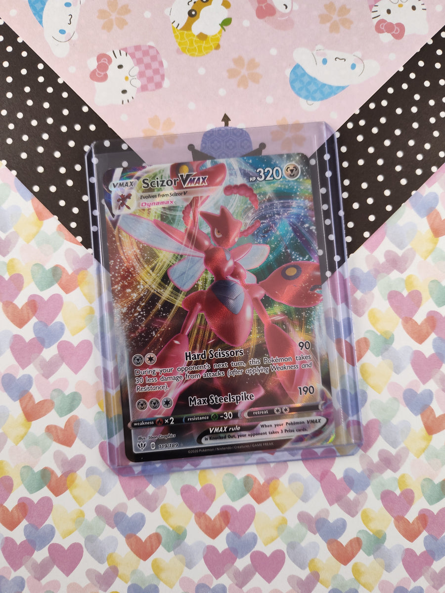 Pokemon TCG - Scizor VMAX Darkness Ablaze Full Art Holo Card 119/189 - Pfaltzcraftsmore Pokemon TCG - Scizor VMAX Darkness Ablaze Full Art Holo Card 119/189 - Pfaltzcraftsmore