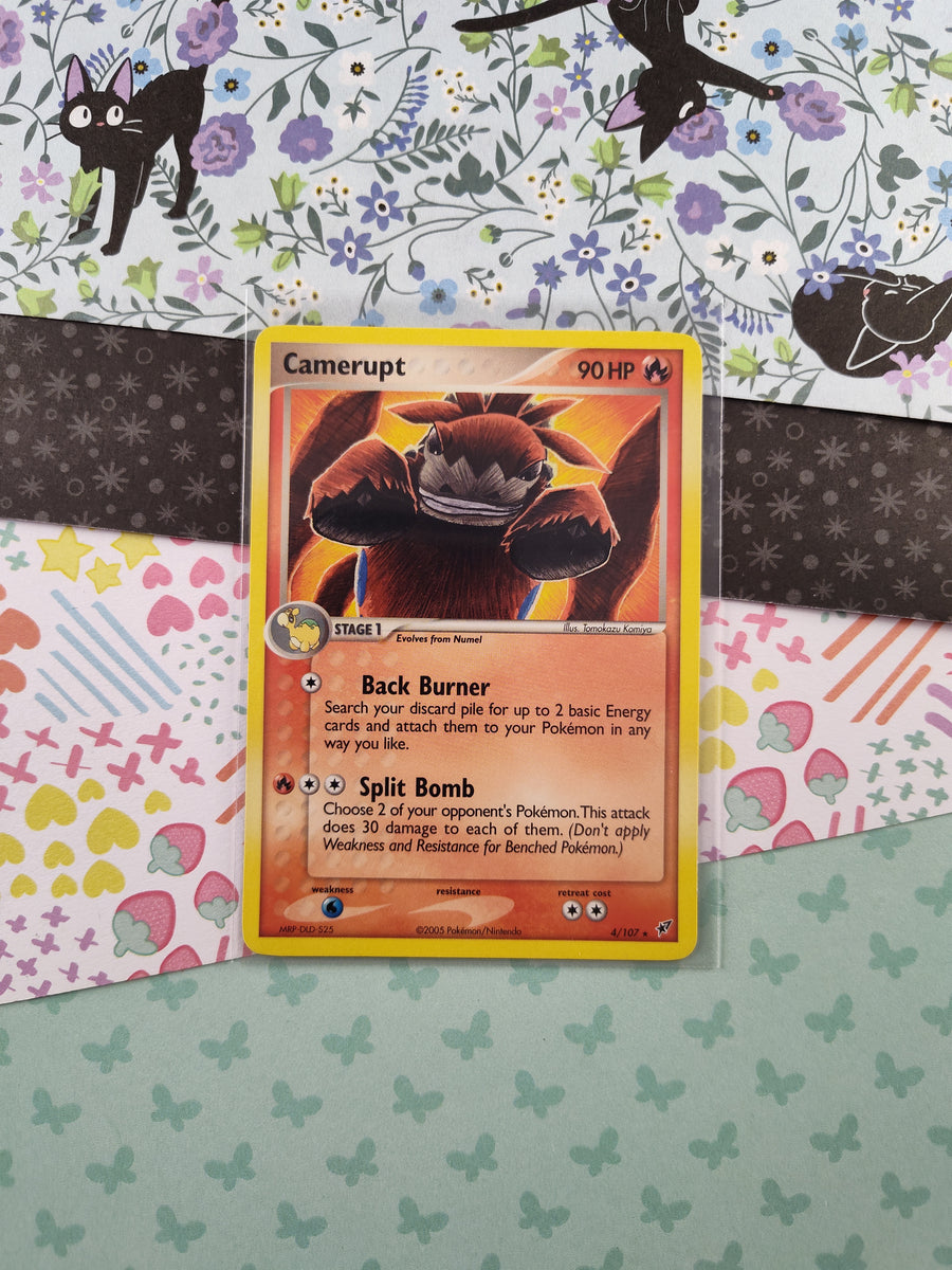 Vintage Rare - Camerupt Deoxys Non-Holo Pokemon Card 4/107