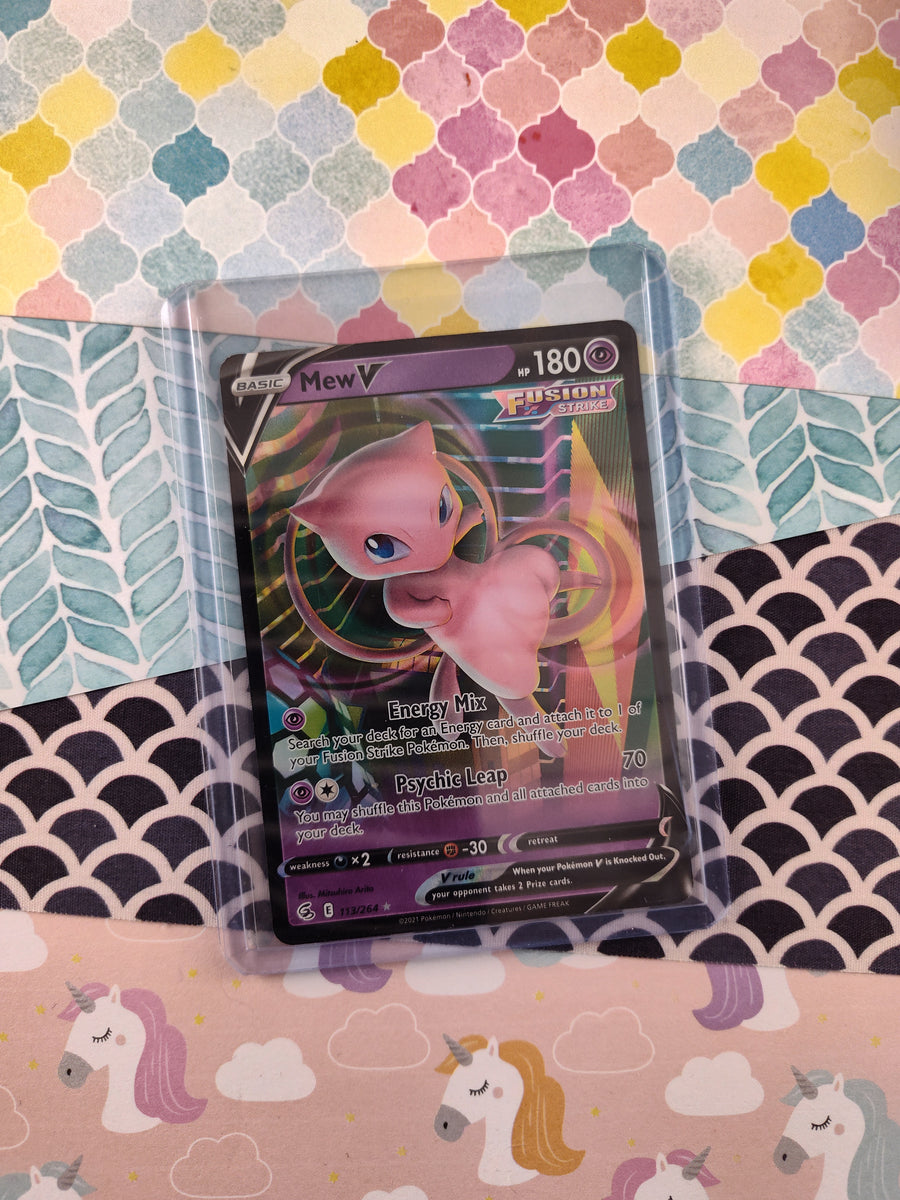 Pokemon TCG - Mew V Fusion Strike Full Art Holo Card 113/264