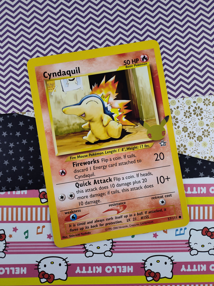 Pokemon TCG - Cyndaquil Celebrations 25th Anniversary Jumbo Full Art H   Pfaltzcraftsmore