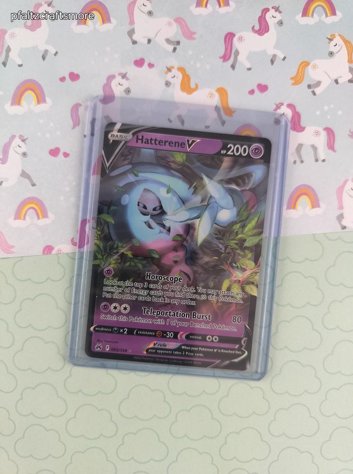Pokemon TCG - Hatterene V Crown Zenith Full Art Holo Card 065/159 - NM Pfaltzcraftsmore Pokemon TCG - Hatterene V Crown Zenith Full Art Holo Card 065/159 - NM Pfaltzcraftsmore