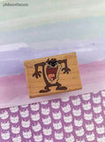 Vintage 1995 Rubber Stampede Looney Tunes #018D Tasmanian Devil Wooden Block/Rubber Stamp