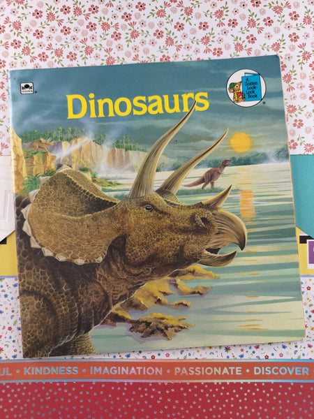 Vintage 1987 Golden Book (Wendy's Kids' Meal): Dinosaurs, Look-Look Book Softcover
