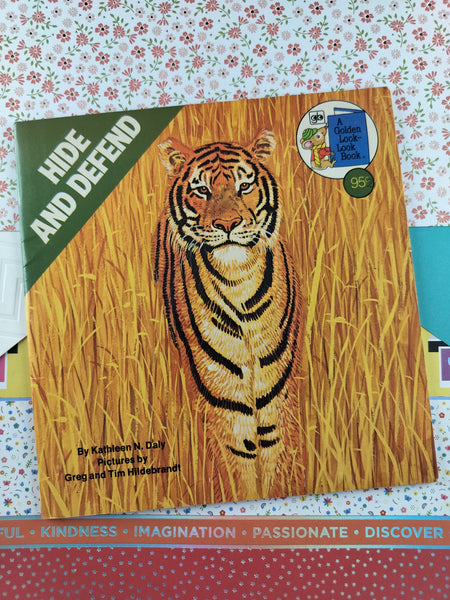 Vintage 1977 Golden Book: Hide and Defend, Look-Look Book Softcover