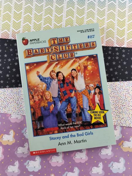 Vintage 1995 1st Printing The Baby-Sitters Club "Stacey and the Bad Girls" #87 Softcover, Like New