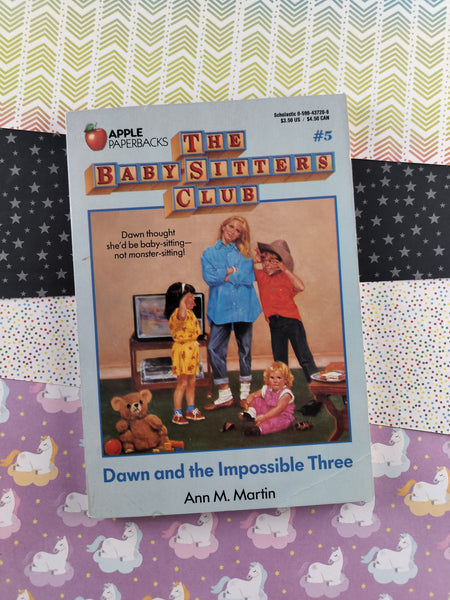Vintage 1987 The Baby-Sitters Club "Dawn and the Impossible Three" #5 Softcover