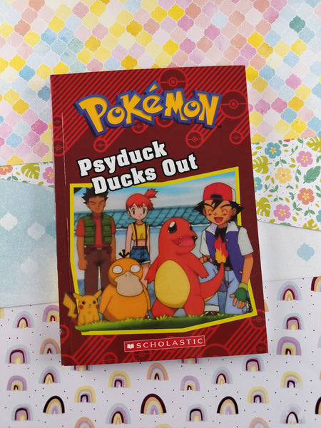 2021 1st Printing Pokemon 2-in-1 Book: Psyduck Ducks Out / Thundershock in Pummelo Stadium, Like New