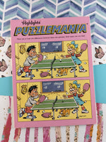 Vintage 1990 Highlights Puzzlemania Activity Book Softcover, Unused