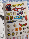 Vintage Cyber Creeps Funny Faces Sticker & Color Paperback/Softcover Activity Book
