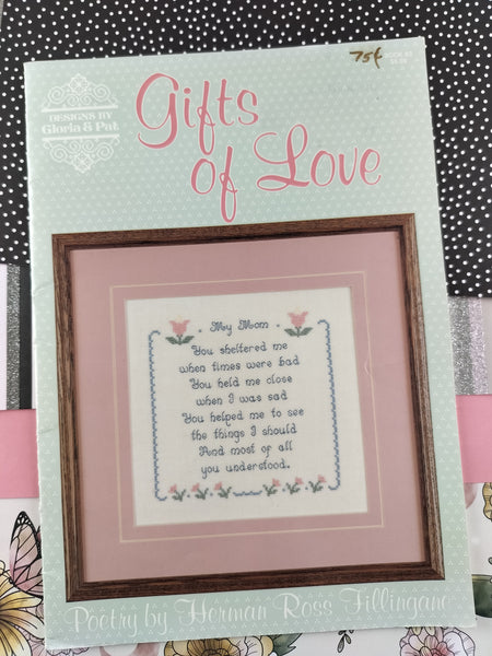 Vintage 1980's Gifts of Love Designs by Gloria & Pat Cross Stitch Pattern Book 63