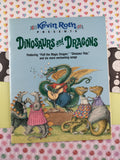 Vintage 1991 1st Printing Kevin Roth Presents Dinosaurs and Dragons Softcover Book