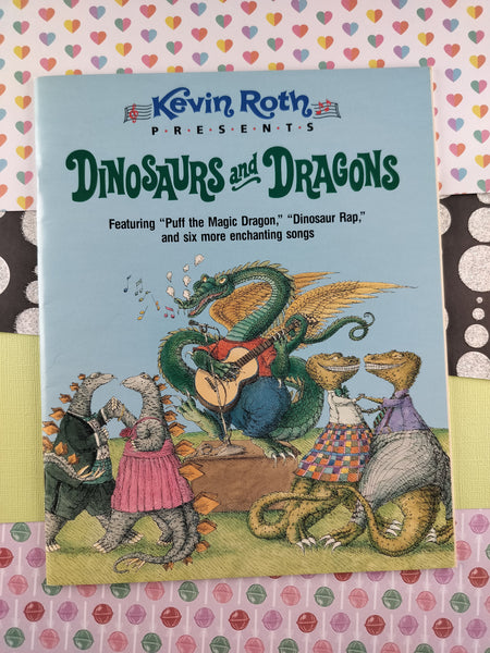 Vintage 1991 1st Printing Kevin Roth Presents Dinosaurs and Dragons Softcover Book