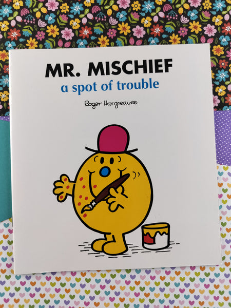 Vintage 1998 Mr. Men, Mr. Mischief a Spot of Trouble Softcover Paperback Book, Like New