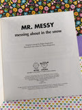 Vintage 1998 Mr. Men, Mr. Messy Messing About in the Snow Softcover Paperback Book, Like New