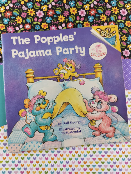 Vintage 1986 The Popples' Pajama Party by Gail George Softcover Clean, Nice