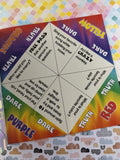Vintage 1999 Fortune Tellers Book w/Origami Paper; Unused, Nice & Clean