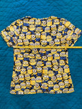 Despicable Me Minions Women's Size XS Yellow Short-Sleeved Scrub Top